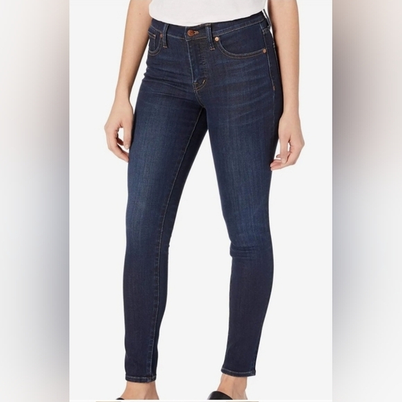 Madewell 9" Skinny Jeans Size 34 Dark Wash - Picture 16 of 16